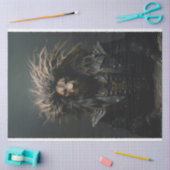 Punk Gang African Lion in Leather Decoupage Tissuepapier (Craft)