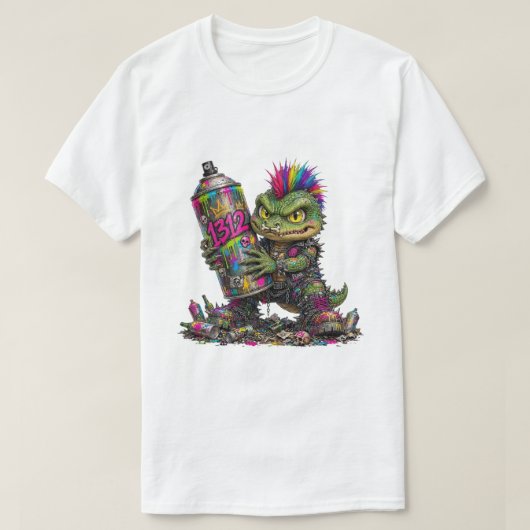 Punk Gator Koning T-shirt (Design voorkant)