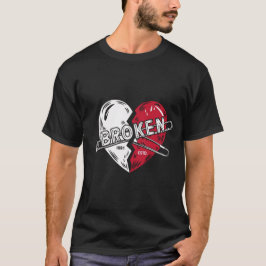Punk Gebroken Hart Ontwerp T-shirt