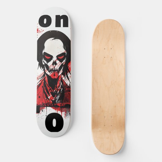 Punk Geschenk London England Zombie Rot Horror Persoonlijk Skateboard (Voorkant)