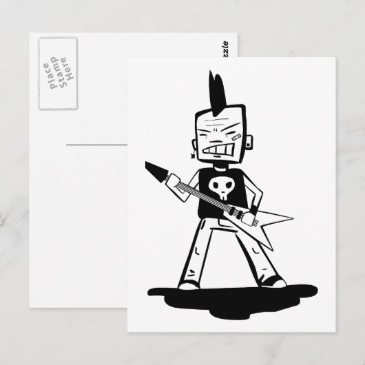 Punk gesteente briefkaart (Voorkant / Achterkant)