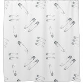 Punk gesteenteveiligheidsspelden met patronen douchegordijn (Voorkant)