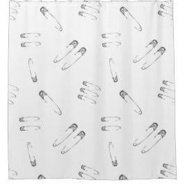 Punk gesteenteveiligheidsspelden met patronen douchegordijn