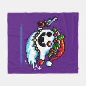 Punk Ghost Christmas - Edgy Pixel Art Holiday Fleece Deken (Voorkant (Horizontaal))