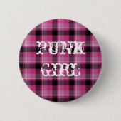 Punk Girl Black Pink Pset Button (Voorkant)