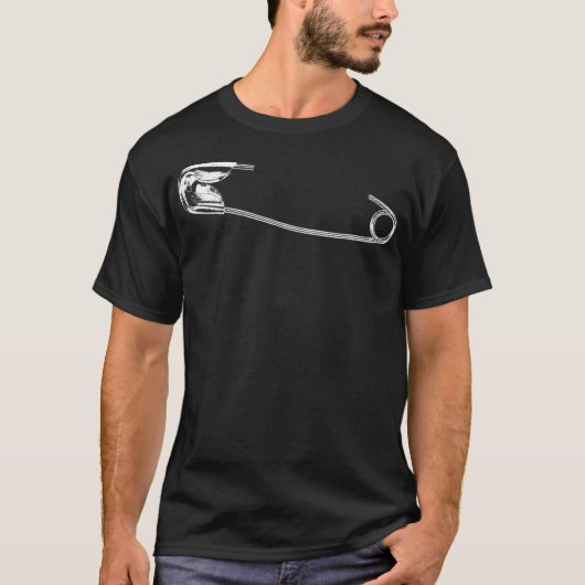 Punk Goth Safety Pin T-shirt (Voorkant)