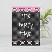 punk gothic met een schattige schedel kaart (Staand voorkant)