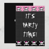 punk gothic met een schattige schedel kaart (Voorkant / Achterkant)