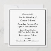 Punk Gotisch Lesbisch Paar op Strand Bruiloft Kaart (Achterkant)