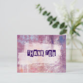 Punk Graffiti Rock and Roll bruiloft Bedankkaart (Staand voorkant)