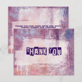 Punk Graffiti Rock and Roll bruiloft Bedankkaart (Voorkant / Achterkant)