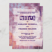 Punk Graffiti Rock and Roll bruiloft Kaart (Voorkant / Achterkant)