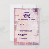 Punk Graffiti Rock and Roll bruiloft RSVP Kaartje (Voorkant)