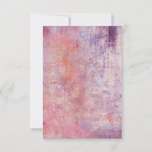 Punk Graffiti Rock and Roll bruiloft RSVP Kaartje (Achterkant)