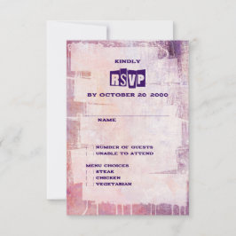 Punk Graffiti Rock and Roll bruiloft RSVP Kaartje