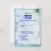 Punk Graffiti Rock and Roll bruiloft RSVP Kaartje (Voorkant)