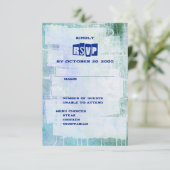 Punk Graffiti Rock and Roll bruiloft RSVP Kaartje (Staand voorkant)