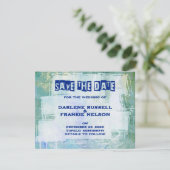 Punk Graffiti Rock and Roll bruiloft Save The Date (Staand voorkant)