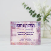 Punk Graffiti Rock and Roll bruiloft Save The Date (Staand voorkant)