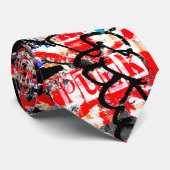 Punk graffiti stropdas (Opgerold)