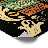 Punk Grappige Horror Spooky Halloween Ghost Show G Poster (Hoek)