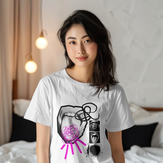 Punk Grunge Hart Collage T-shirt