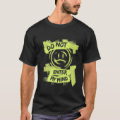 Punk Grunge Smiley with Warning Tape Spiral – T-shirt (Voorkant)