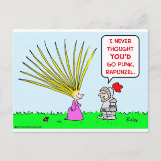 punk haar van rapunzel briefkaart