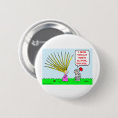 punk haar van rapunzel ronde button 5,7 cm (Voorkant /achterkant)