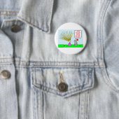 punk haar van rapunzel ronde button 5,7 cm (In situ)