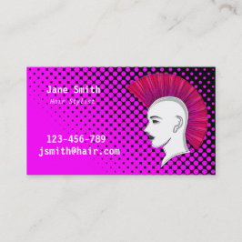 Punk haarstylist haarresser aanpasbaar visitekaartje