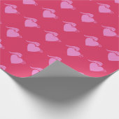 punk hart roze cadeaupapier (Hoek)