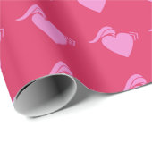 punk hart roze cadeaupapier (Rol Hoek)