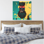 Punk hipster G-skulls abstract hoofd Canvas Afdruk (Insitu (Slaapkamer))
