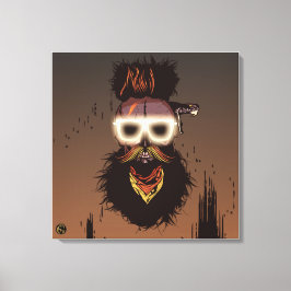 Punk hipster G-skulls schedel Canvas Afdruk