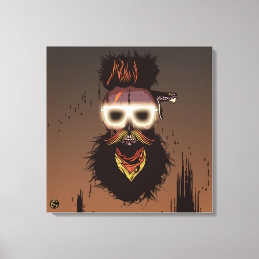 Punk hipster G-skulls schedel Canvas Afdruk (Voorkant)