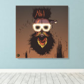 Punk hipster G-skulls schedel Canvas Afdruk (Insitu (Houten vloer))