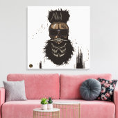 Punk hipster G-skulls schedelhoofd panther Canvas Afdruk (Insitu (Woonkamer))