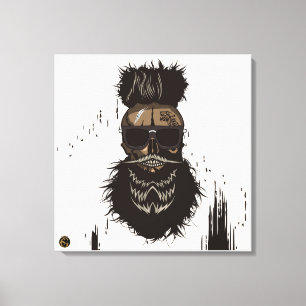 Punk hipster G-skulls schedelhoofd panther Canvas Afdruk