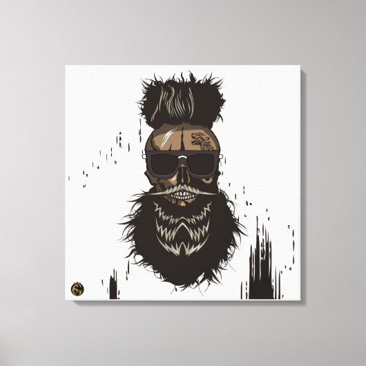 Punk hipster G-skulls schedelhoofd panther Canvas Afdruk (Voorkant)