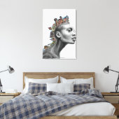 Punk House Haarmeisje Canvas Print (Insitu (Slaapkamer))
