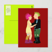 Punk huwelijk briefkaart (Voorkant / Achterkant)