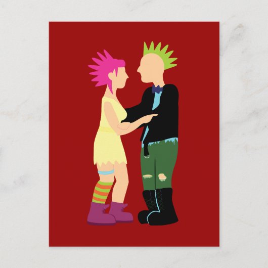 Punk huwelijk briefkaart (Voorkant)