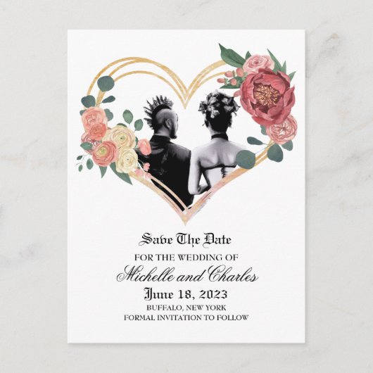 Punk huwelijk briefkaart (Voorkant)