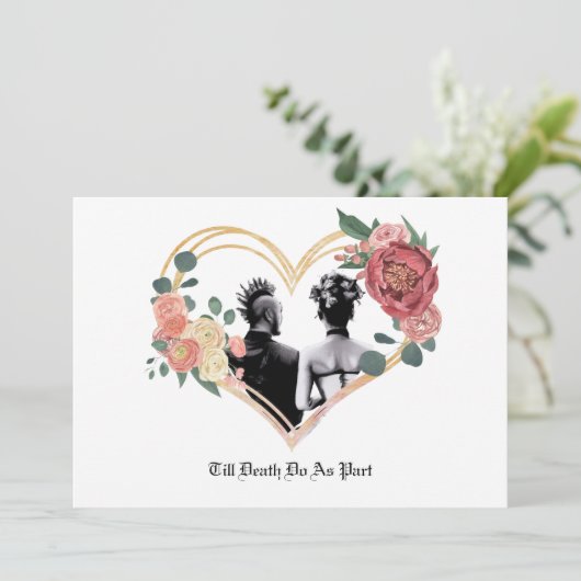 Punk huwelijk kaart (Staand voorkant)