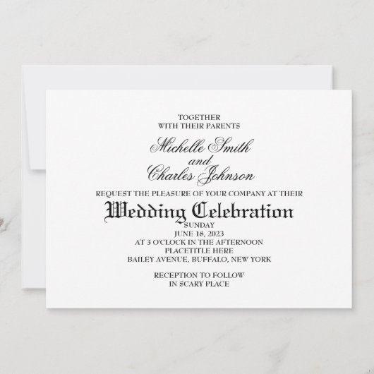 Punk huwelijk kaart (Achterkant)