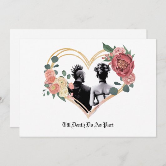 Punk huwelijk kaart (Voorkant / Achterkant)