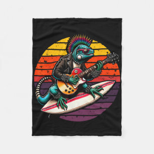 Punk Iguana Rock'n Roll Goth Hagedis Gitaar, Zomer Fleece Deken