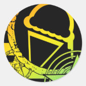 punk ijsdruppels ronde sticker (Voorkant)