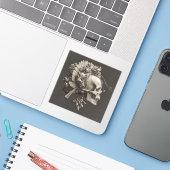 Punk in de praktijk — gotische fine kunst sticker (Laptop met iPhone)